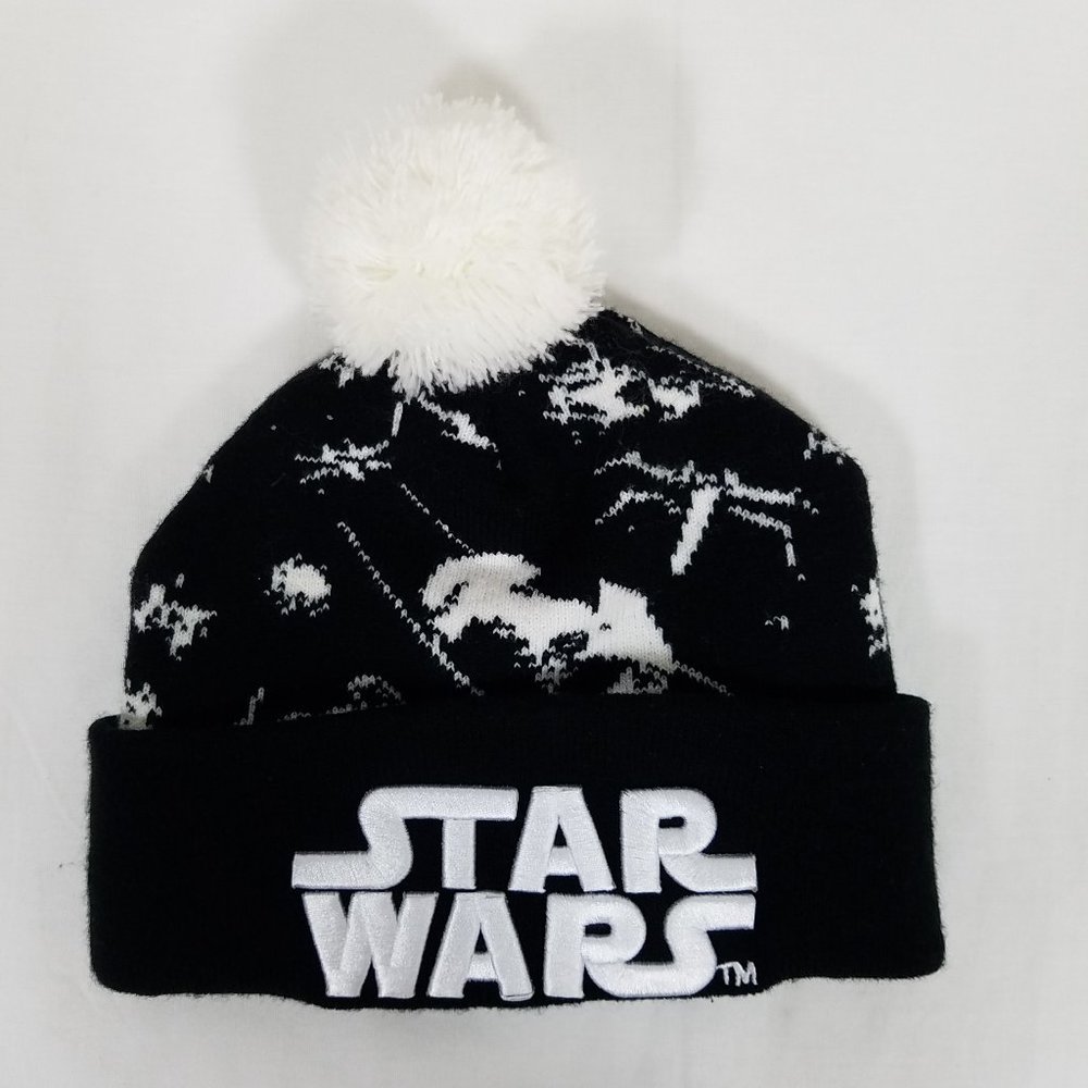 Star Wars Beanie Knit Hat Cap with Pom Pom